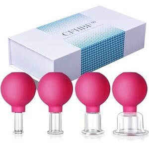CFHBF Pink Silicone Cupping Set